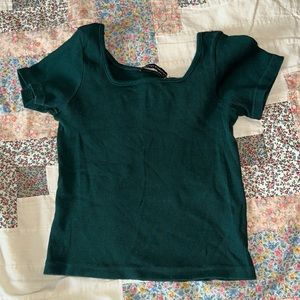 Like new Brandy Melville green shirt square neck
